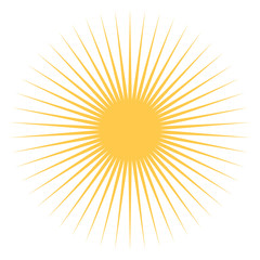 Sun icon vector design. Sun illustration