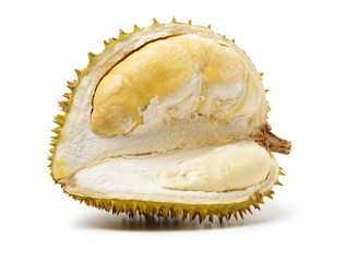 Fototapeta premium Owoce Durian w Azji Południowo-Wschodniej, król owoców na białym tle