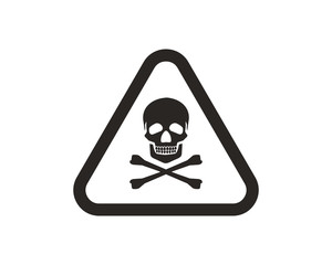 Skull warning icon symbol vector