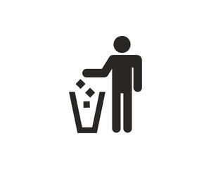 Do not litter icon symbol vector