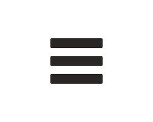Hamburger menu icon symbol vector