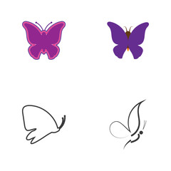 Vector - Butterfly conceptual simple, colorful icon. Logo. Vector