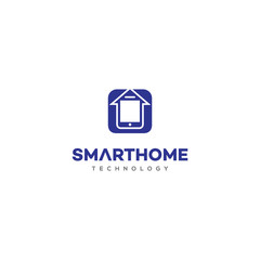 Obraz premium smart home logo design concept