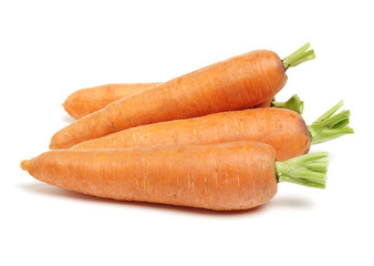 Fresh carrot on a white background