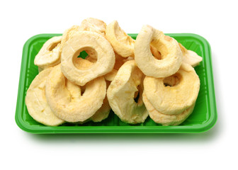 Dried apples isolated on white background