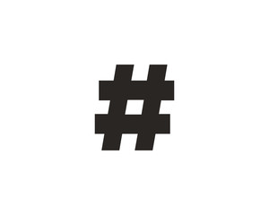 Hashtag icon symbol vector