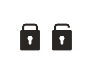 Lock unlock  icon symbol vector