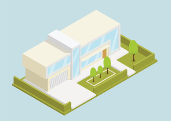 Fototapeta premium vector isometric modern house