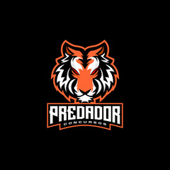 tiger head e sports logo design gaming mascot