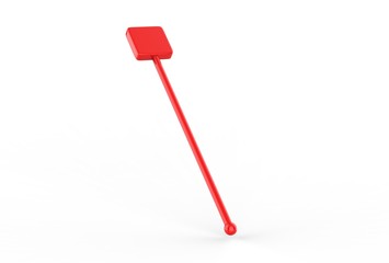 Promotional cocktail stirrer for branding. 3d render illustration.