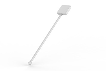 Promotional cocktail stirrer for branding. 3d render illustration.