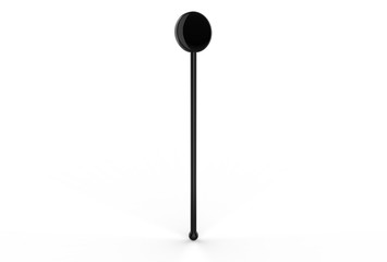 Promotional cocktail stirrer for branding. 3d render illustration.
