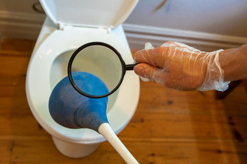 Indoor damp & air quality (IAQ) testing. A closeup & first person perspective of a repairman...