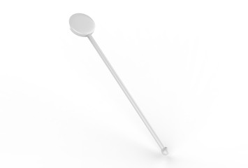 Promotional cocktail stirrer for branding. 3d render illustration.