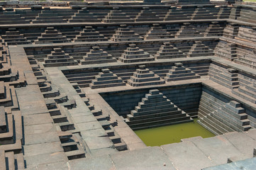 Stepped Tank at Hampi.Karnataka,India,Asia