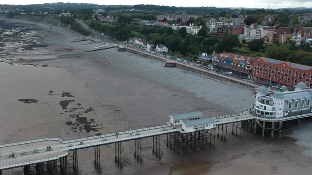 Aerial view of Penarth pier