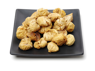 dried fig on white background 