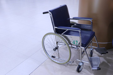 wheelchair with copy space