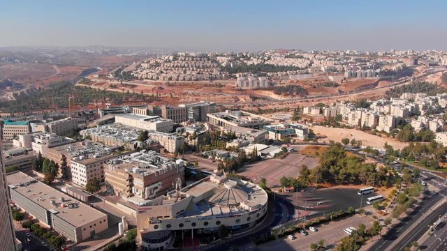 Hi tech Park in Jerusalem Mount Hotzvim Aerial Drone footage over Hi tech Park in Jerusalem Israel