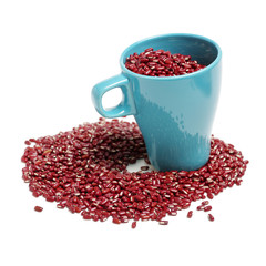 red beans isolated on white background