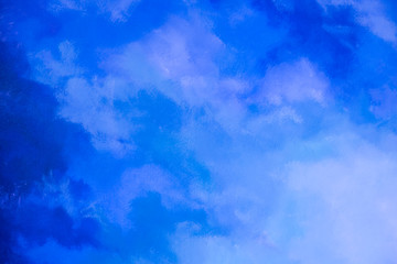 Abstract blue paint color on cement wall