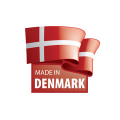 Denmark flag, vector illustration on a white background