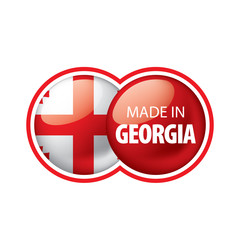 Georgia flag, vector illustration on a white background