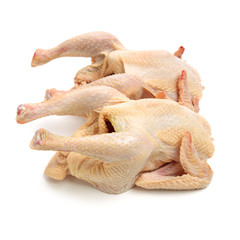 Raw fresh chicken isolated on white background  © zcy