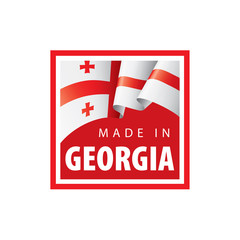 Georgia flag, vector illustration on a white background