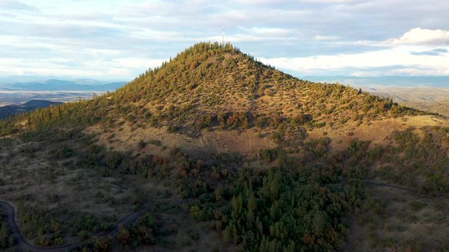 Aerial view of Roxy Ann Peak in Medford, Oregon