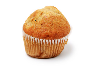 cup shape sponge cake on white background