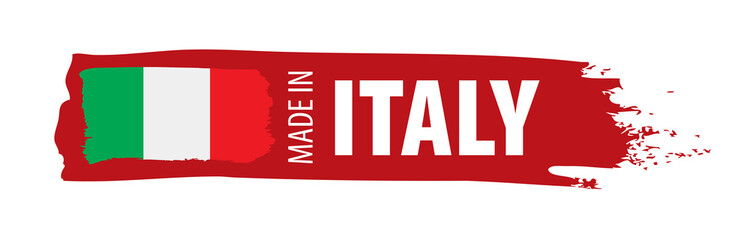 Italy flag, vector illustration on a white background.