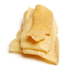 Crispy Pork Skin on white background