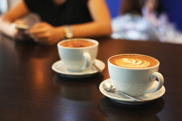 cup of coffee on table