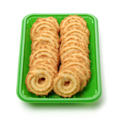 Cookies on white background