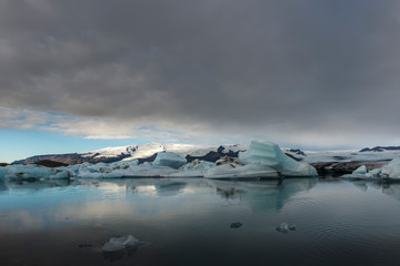 Icebergs at Jokulsarlon the  Europes Largest Graciar in Iceland