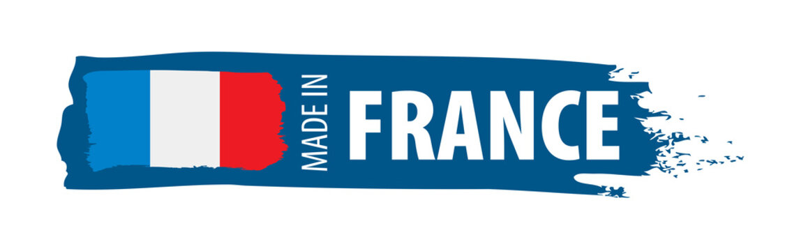 France flag, vector illustration on a white background.