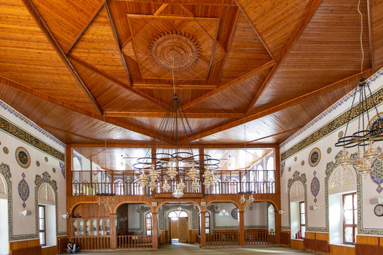 Bolu, Turkey, 29 September 2019: Goynuk, which is a historic district in the Bolu, Turkey. Gazi Suleyman Pasha Mosque.