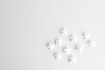 white decoration stars, made with porexpan