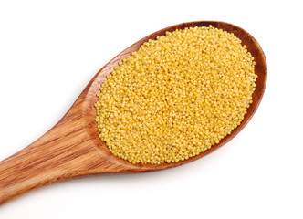 Millet on white background 
