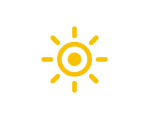 Sun icon symbol vector