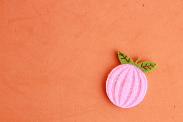 fabric craft with fruit shape
