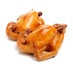 Roast Chicken on white background