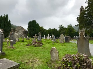 GLENDALOUGH MONASTIC CITY, Christian monastic settlement. A historic city in Ireland and a cemetery...