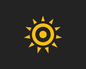 Fototapeta premium Sun icon symbol vector