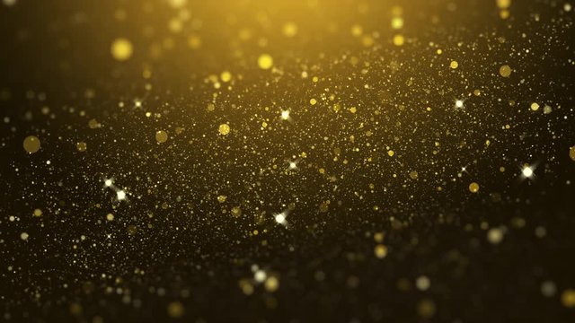 luxury gold particle glitter abstract background for happy new year and merry christmas festive season