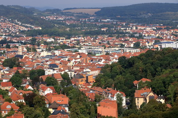 Naklejka na ściany i meble View over Eisenach, Thuringia, Germany