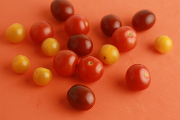 Three varieties of cherry tomatoes