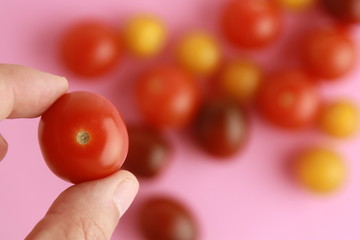 Three varieties of cherry tomatoes