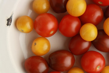 Three varieties of cherry tomatoes